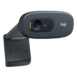 Logitech C270 Webcam HD 720p para Videollamadas y Grabación, Micrófono Reducción Ruido, Ajuste Luz Auto, Clip Universal