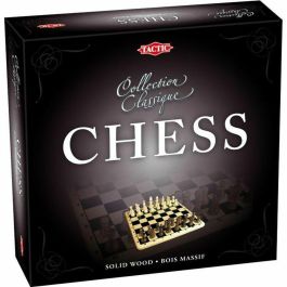 Tactic Caja de Ajedrez de Madera - Juego de Mesa Estratégico para Relajación y Reflexión +7 Años