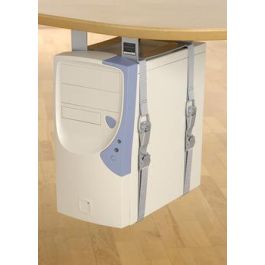 Forming Function LiftFix soporte CPU bajo escritorio con espaciador de 60 mm plata, estructura rígida y fijación segura