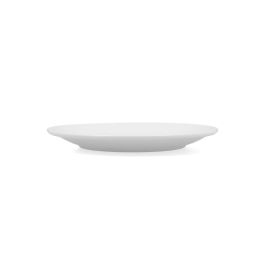 Bidasoa Plato Llano Porcelana Glacial Coupe 21 cm 6 Unidades Blanco Reforzado Hostelería, Apilable, Extra Resistente, Apto Lavavajillas y Microondas.