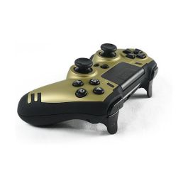 Nacon Steelplay Slim Pack - Mando Inalámbrico RF para PC y PlayStation 4, con Vibración, Superficie Táctil y Botones Programables - Color Oro