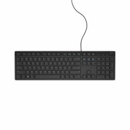 Dell Teclado con Cable QWERTY UK Negro, de Tamaño Completo con Teclado Numérico y Teclas Multimedia, para Oficina y Hogar.