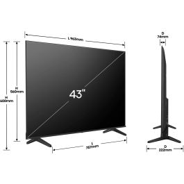 Hisense 43A6Q Televisor 43" 4K UHD Smart TV Wifi Negro