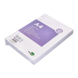 Recambio Liderpapel A4 200+50 Hojas 90 gr-M2 Cuadro 4 mm Con Margen 4 Taladros