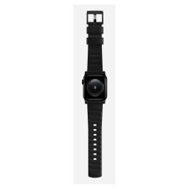 Nomad Modern Strap Active Band Pro para Apple Watch Ultra / 46mm, Correa de Cuero y Acero Inoxidable Ajustable, Negro - Tallas 42/44/45/49 mm
