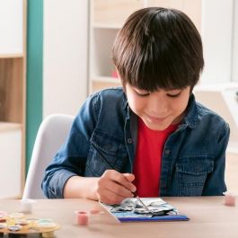 Ravensburger RAV00025829 CreArt Kids - Kit de Pintura por Números "Besos de Husky" 18 x 24 cm, para niños de 7 años o más