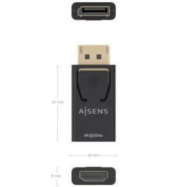 Adaptador DisplayPort a HDMI Aisens A125-0949 Negro