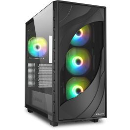 SHARKOON Rebel C80G RGB ATX 1x Cristal Templado Negro