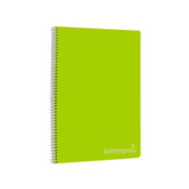 Cuaderno Espiral Liderpapel Folio Witty Tapa Dura 80H 75 gr Cuadro 4 mm Con Margen Color Verde 5 unidades