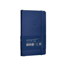 Cuaderno Con Gomilla Antartik Notes Tapa Blanda A6 Hojas Lisas Azul Marino 100 Hojas 80 gr Fsc