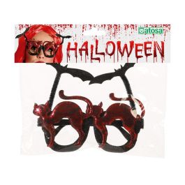 Gafas Halloween Rojas Y Negras Para Mujer Adulto