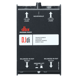 DBX Caja DI Pasiva de 2 Canales DJdi para Audio Profesional, Conversores No Balanceados a Balanceados, Atenuador Variable