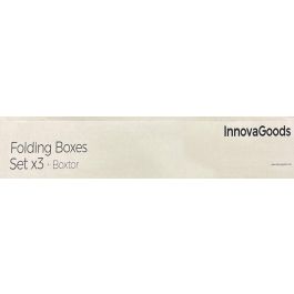 Set de 3 Cajas Organizadoras Plegables y Apilables Boxtor InnovaGoods Set de 3 Cajas Organizadoras Plegables y Apilables Boxtor InnovaGoods