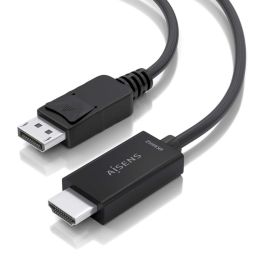 AISENS - CABLE CONVERSOR DISPLAYPORT A HDMI 4K@60HZ, DP/M-HDMI/M, NEGRO, 1.0M