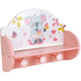 Fun House 713337 Perchero Estantería Mimi Koala para niños - Organizador de Ropa y Juguetes - MDF y Pino - 33x46x15 cm