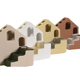 DKD Home Decor Jarrón 12 x 19 x 18 cm (8 Unidades) Dolomita