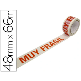 Blanca Cinta Adhesiva Polipropileno Blanca Impresión Muy Frágil para Embalaje 66 mt x 48 mm Precio: 17.5000001. SKU: B18BEPNK5G