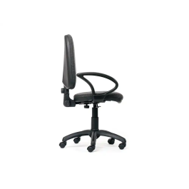 Rocada Silla de Oficina Brazos Fijos Base Nylon Respaldo y Asiento Tela Ignífuga Gris