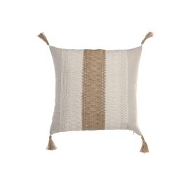 DKD Home Decor 2c25 Cojín Boho de Algodón y Yute, Natural Crudo 45 x 45 cm (2 Unidades) con Cremallera Precio: 21.49999995. SKU: B1KHNKDM6G
