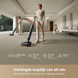 Dreame AAAOS15275 H15 Pro Aspiradora de Brazo Robótico AI DescendReach, Triple Filo, 21 kPa, Antienredos, Limpieza Cepillo Inmersivo 100 °C