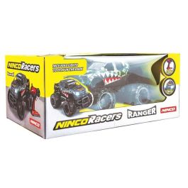 Coche radio control ranger monster truck 2 canales escala 1:14, carroceria abs 30x19x16 cm