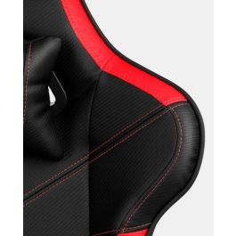 Drift DR350 Silla Gaming Ergonómica con Reposabrazos 4D, Pistón Clase 4 150kg, Respaldo Reclinable 90-135°, Cojines Lumbar/Cervical, Negro/Rojo