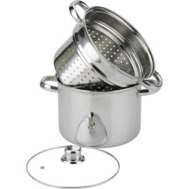 Baumalu Olla para Pasta Acero Inoxidable 20 cm con Difusor Triple Fondo y Tapa de Vidrio Apta Inducción Precio: 43.88999967. SKU: B1K23HZ8MY