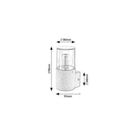 RABALUX RAB-7158 Aplique Exterior Moderno Teplice Negro Mate Aluminio 1xE27 IP44 para Pared Exterior, Jardín y Terraza
