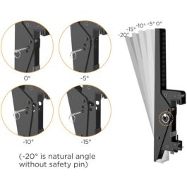 Equip 650373 Soporte de Techo Doble para Pantallas 45-55" (114-139cm), hasta 100kg, Inclinable, Negro/Plata
