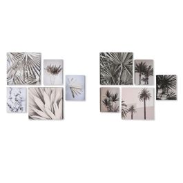 DKD Home Decor Set de 5 Piezas Cuadro Decorativo Hojas Beige Verde Lienzo MDF 25 x 25 x 2.5 cm Precio: 47.94999979. SKU: B1C6GF77GP