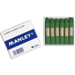 Manley Lápices de cera unicolor verde esmeralda n.24 caja de 12 unidades Precio: 2.59000016. SKU: B18PY7TFKS