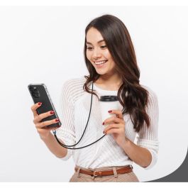 4smarts Universal Necklace PhonoLace, correa universal para teléfono, negro