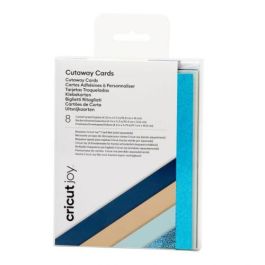 Cricut 2008859 Papel para Máquinas de Corte, Azul y Caqui, 8 Piezas