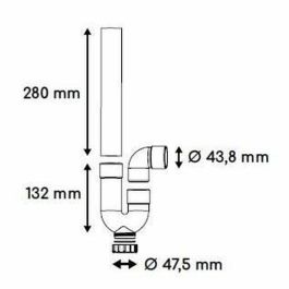 Edouard Rousseau Sifón Salida Horizontal Ø40 mm PVC Gris ROU3047403202591 Rosca 47,5 mm