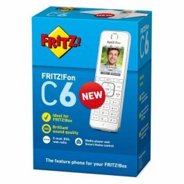 Fritz Teléfono Inalámbrico Dect Digital Fritz!Fon C6 para FRITZ!Box, Pantalla a Color, 300 Entradas, 16h Conversación