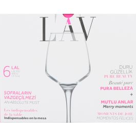 Lav Set 6 Copas Vino/Agua 400 cc Colección Lal (4 Cajas)