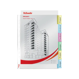Funda Multitaladro Con Pestañas Esselte Pp 85Μ Cristal Liso A4 11 Tal.Rfzo. Set De 6