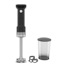 Kitchenaid Batidora de Mano Inalámbrica 12V, Negro Mate, sin Batería, con Vaso Medidor 700ml