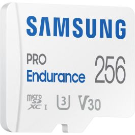 Samsung MB-MJ256KA/EU Tarjeta microSD PRO Endurance 256GB, 100/40 MB/s, U3 V30, 4K, p/ Vigilancia, CCTV y Cámara Coche, Adaptador SD