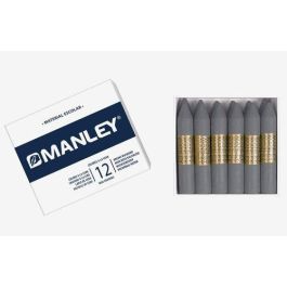 Manley 72 Lápices de Cera 60 mm, Estuche de 12 unidades en Color Gris, Ideales para uso escolar y actividades de dibujo infantil Precio: 2.50000036. SKU: B1ABT62EWQ