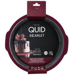 Molde Tarta Redondo Silicona Reforzado Scarlet Quid 25,7x26,8x5,8 cm (12 Unidades)