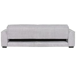 DKD Home Decor Sofá Cama Moderno de Pana y Poliéster Desmontable Gris Claro, Medidas 230 x 94 x 75 cm, Altura Asiento 41 cm