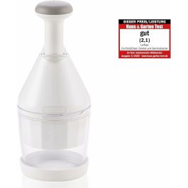 Leifheit Chopper Comfort & Clean, Picador de Alimentos con Empujador Flexible y Cuchilla Giratoria, Fácil Limpieza