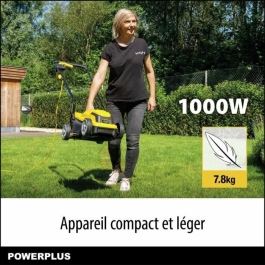 Powerplus Cortacésped eléctrico POWEG62203 1000 W 320 mm Ø con recogida y expulsión trasera