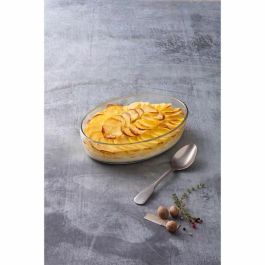 Pyrex Fuente Oval Horno Iconic'S Vidrio Boro Transparente 35x24x7 cm, Extra Resistente, Material Saludable, Apto Horno, Microondas y Lavavajillas