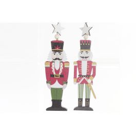 Decoracion Colgante Navidad Tradicional DKD Home Decor Rojo Negro 0.3 x 31 x 5 cm (12 Unidades)