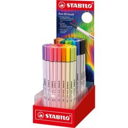 Stabilo Rotulador acuarelable Pen 68 Brush arty con punta de pincel, expositor de 80 unidades colores surtidos Precio: 114.88999973. SKU: B16HM8P82V