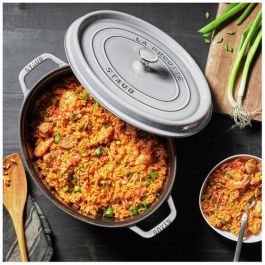 Staub La Cocotte 31cm Oval de Hierro Fundido, Color Grafito-Gris
