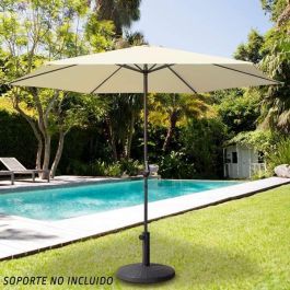 Parasol terraza 300 cm con chimenea y mástil de aluminio 3,8 cm color crema Parasol terraza 300 cm con chimenea y mástil de aluminio 3,8 cm color crema