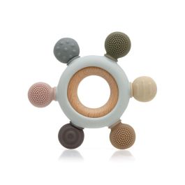 KioKids Mordedor Madera y Silicona Estrella Ecofriendly +3 Meses